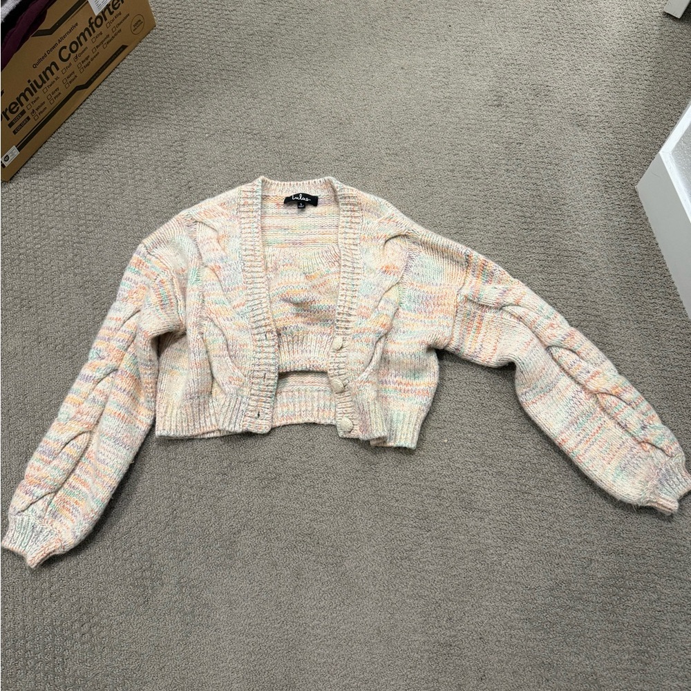 Lulu's Cream Cable Knit Sweater Set